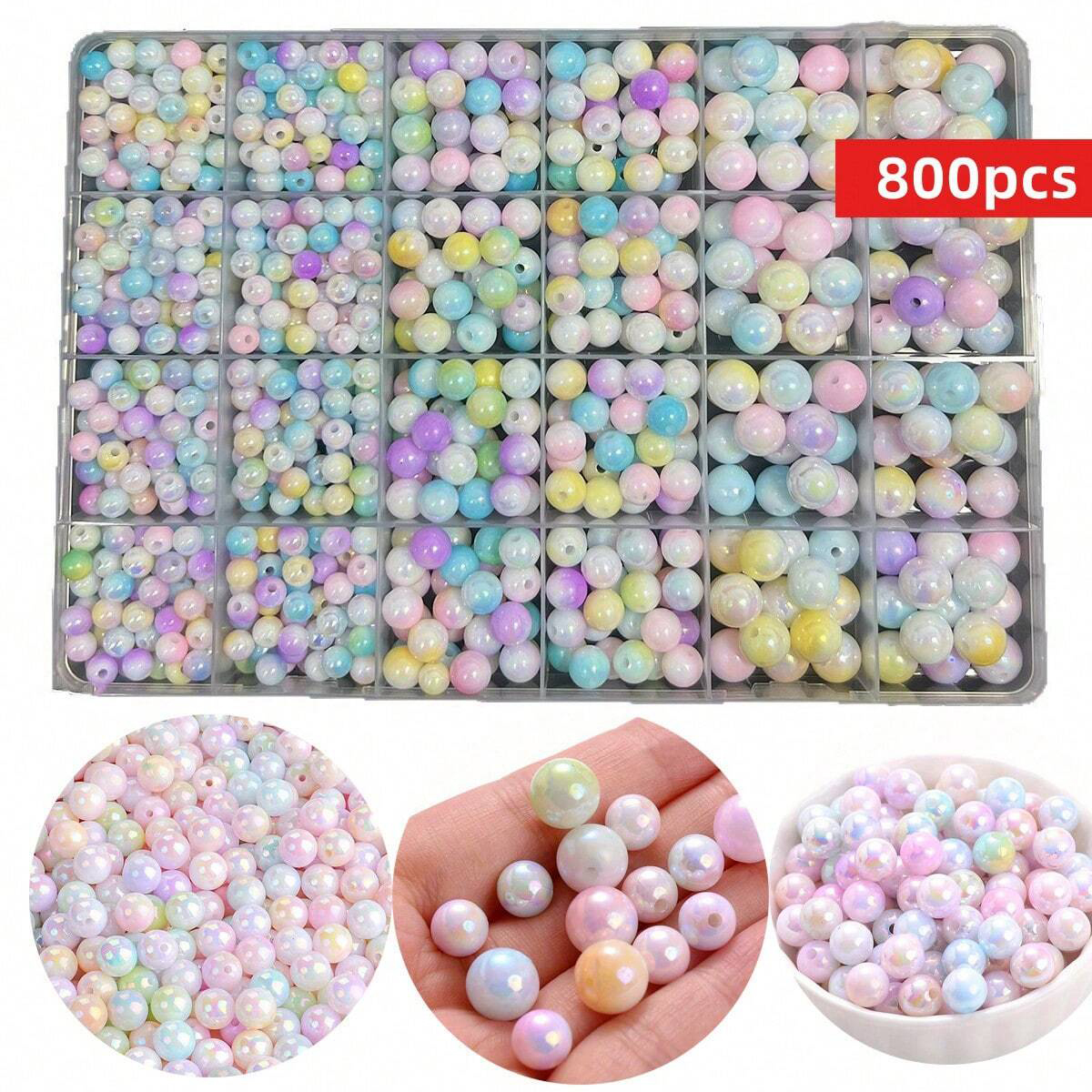 Men'S Accessories And Jewelry - 800pcs/24 grid set box 6mm/8mm/10mm cute
