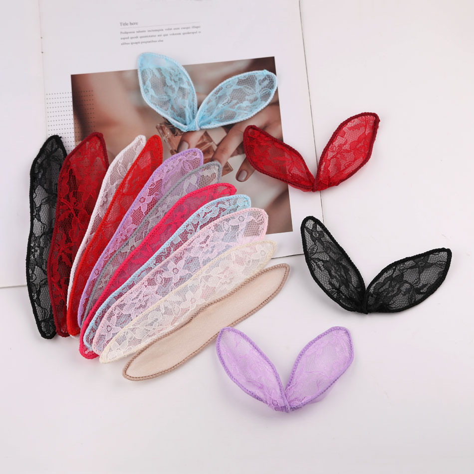Men Accessories Bouquet - 20pcs Hollow lace rabbit ear hair