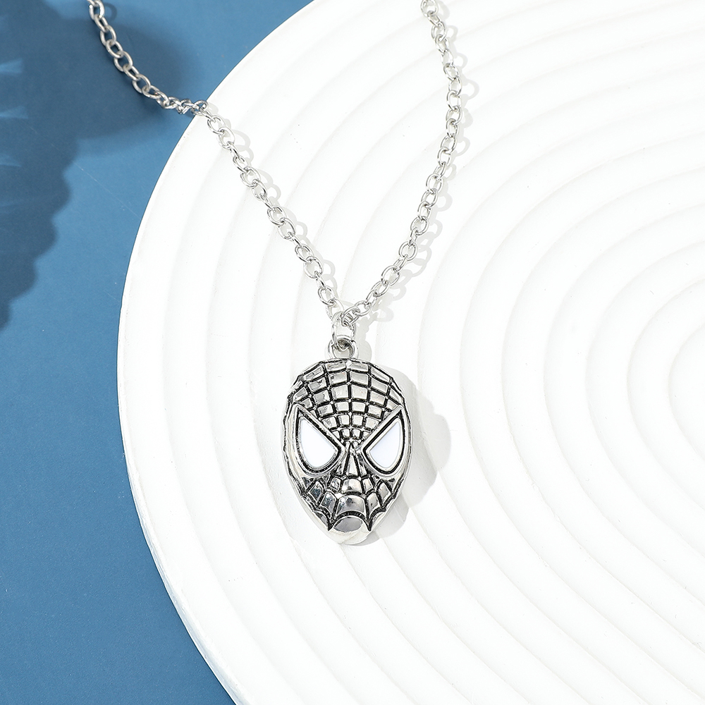 Men'S Accessories And Jewelry - Superhero Spider Man Mask Pendant Necklace