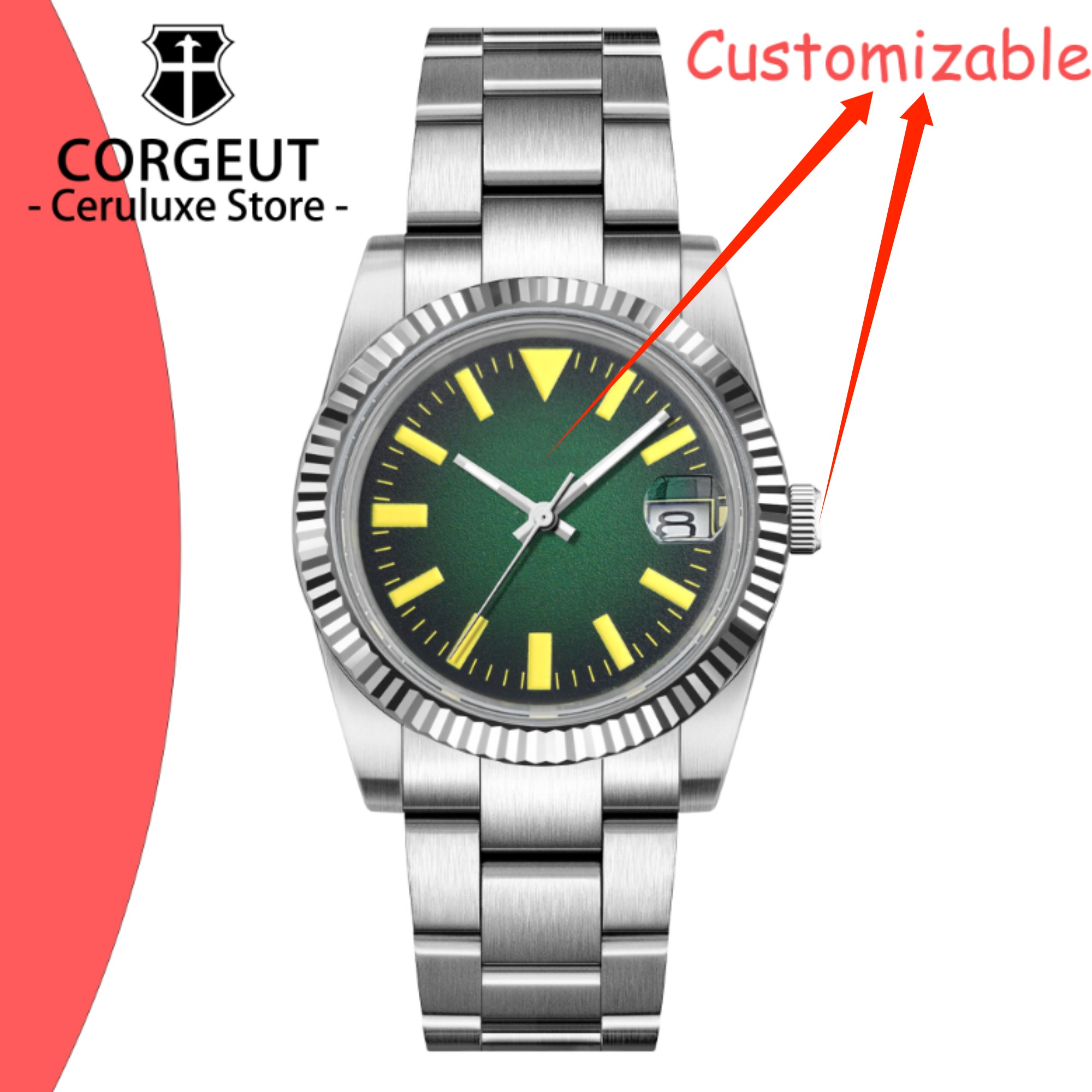 Men'S Accessories And Jewelry - Custom Logo 36/39mm New NH35 Automatic