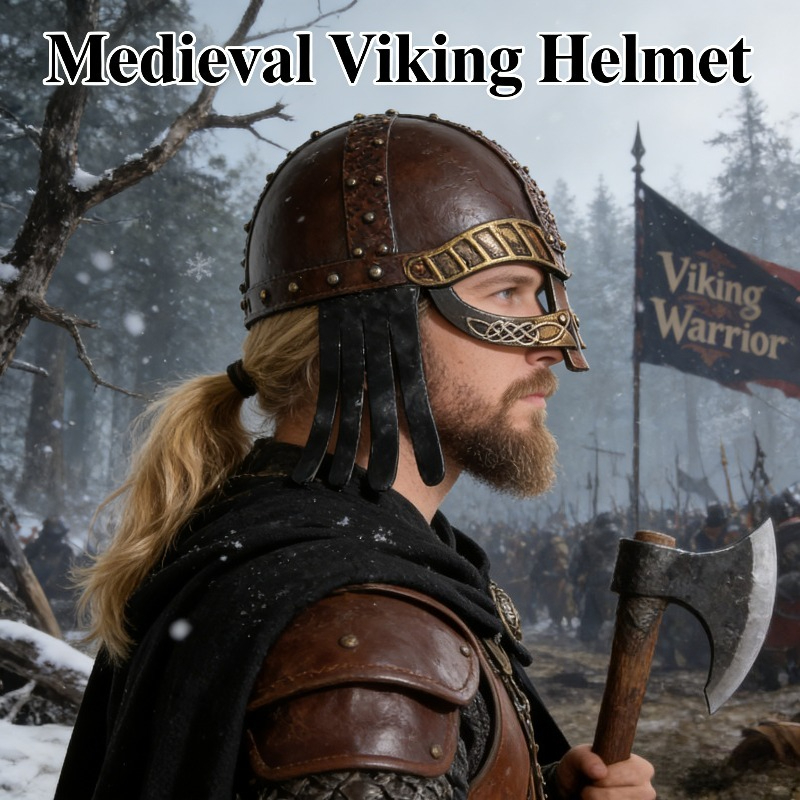 Men'S Viking Accessories - 2026 New Viking Helmet Renaissance Medieval