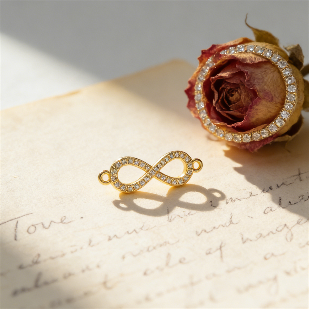 Men'S Accessories And Jewelry - 2Pcs Infinity Connectors Brass Zircon Handmade