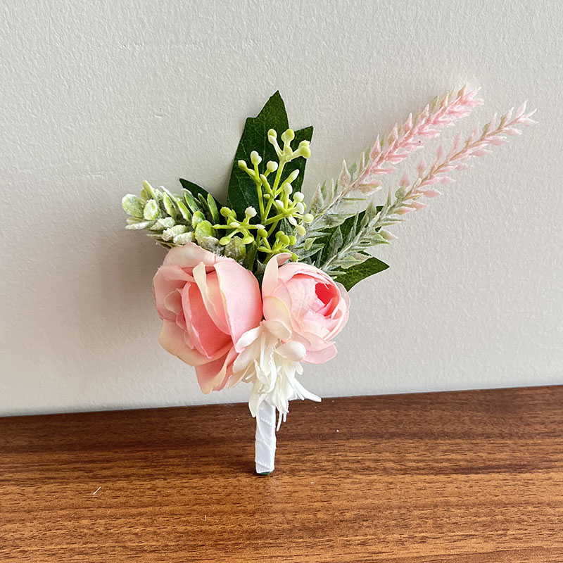 Men Accessories Bouquet - Boutonniere Wedding Party Accessories Brooch Flowers