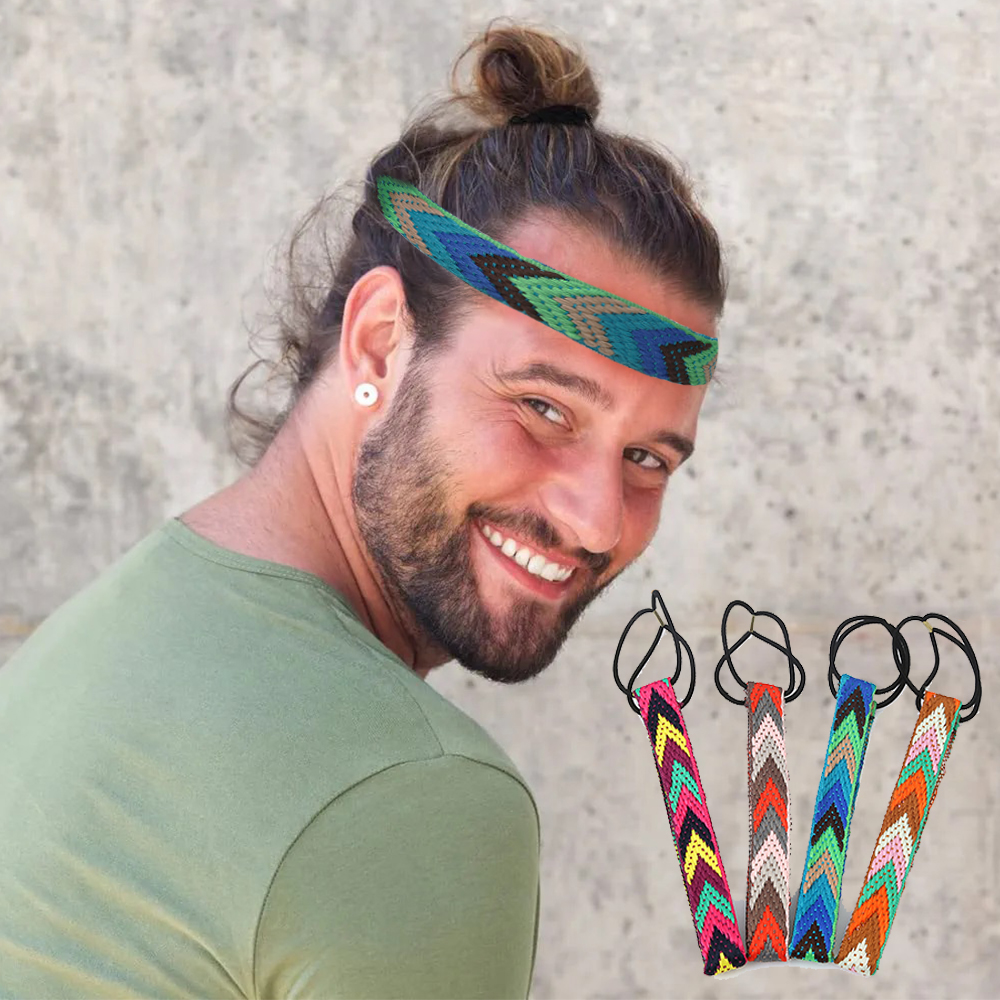 Men Accessories Hand - Men's Bohemian Elastic Hair Band Colorful