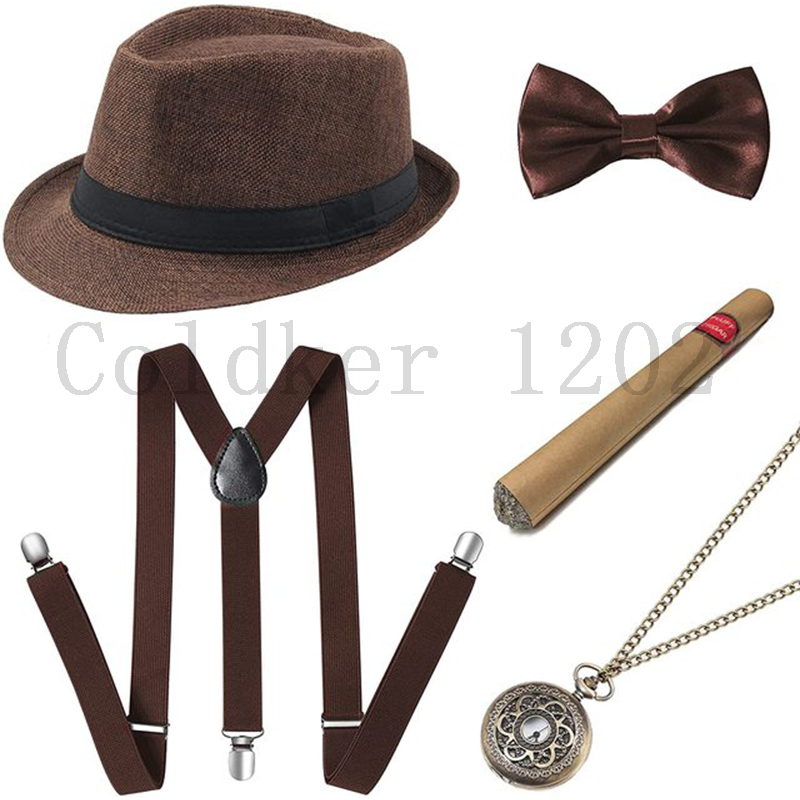 Free Ship Halloween 1920s Mens - Men'S Accessories In The 1920S avaliação e preço
