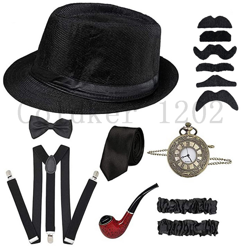 Free Ship Halloween 1920s Mens - Men'S Accessories In The 1920S avaliação e preço
