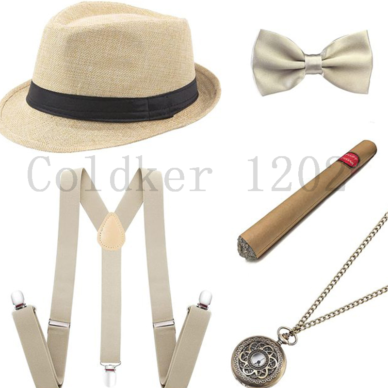 Free Ship Halloween 1920s Mens - Men'S Accessories In The 1920S avaliação e preço