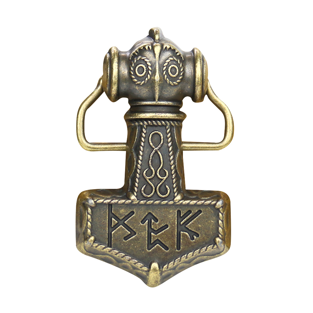 Western Odin Hammer Belt Buckl - Men'S Viking Accessories avaliação e preço