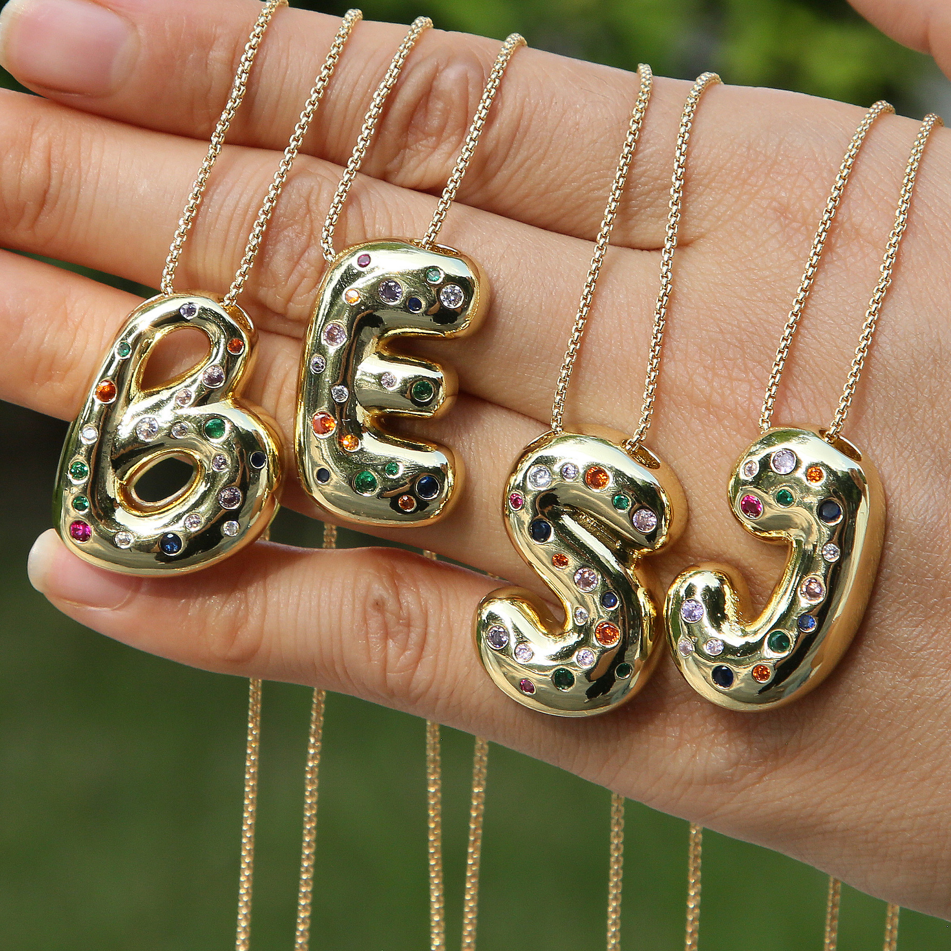 Hot Sale A-Z Letters Inlaid Co - Men'S Accessories Jewelry Sale avaliação e preço