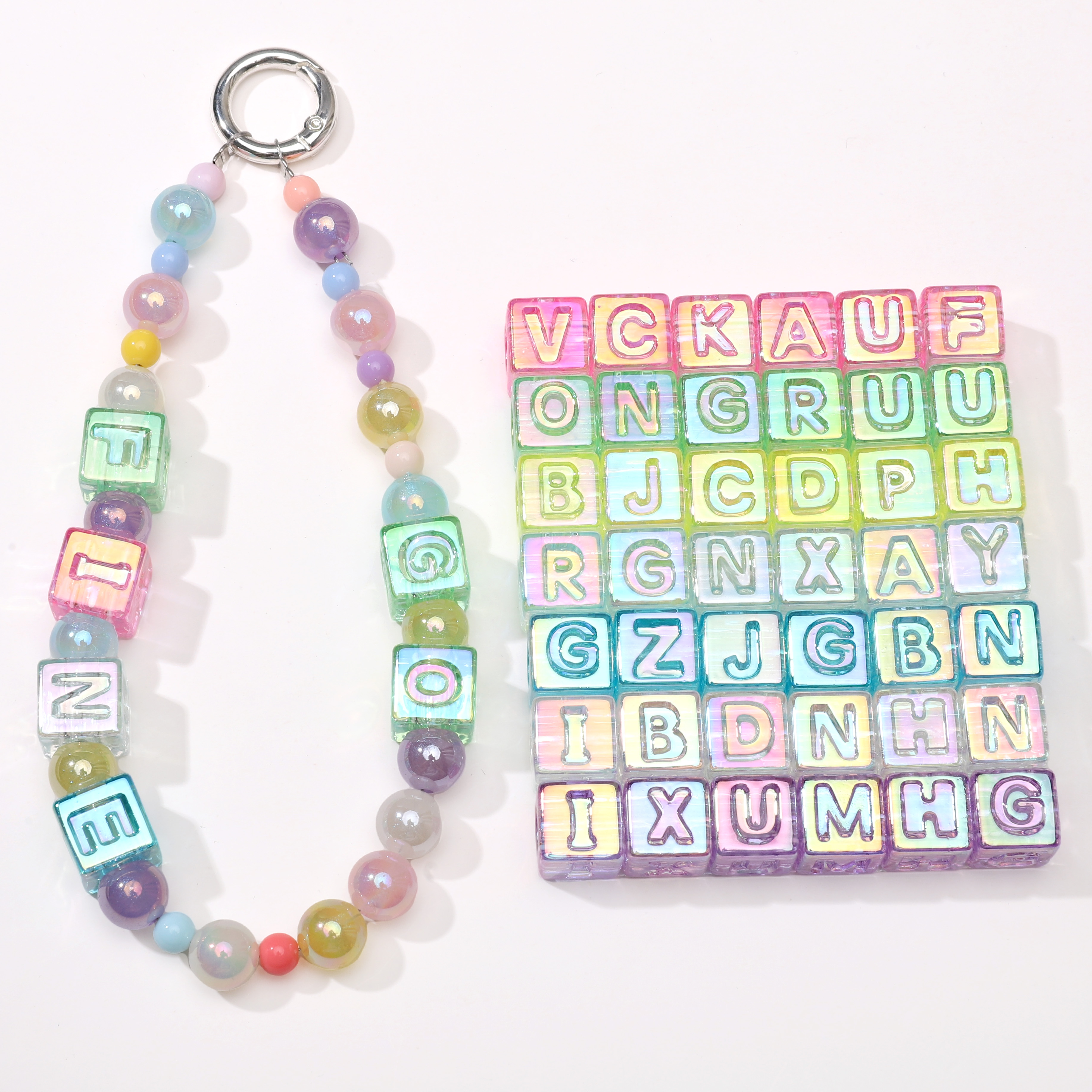 10Pcs beading Colorful Clear L - Men'S Accessories And Jewelry avaliação e preço