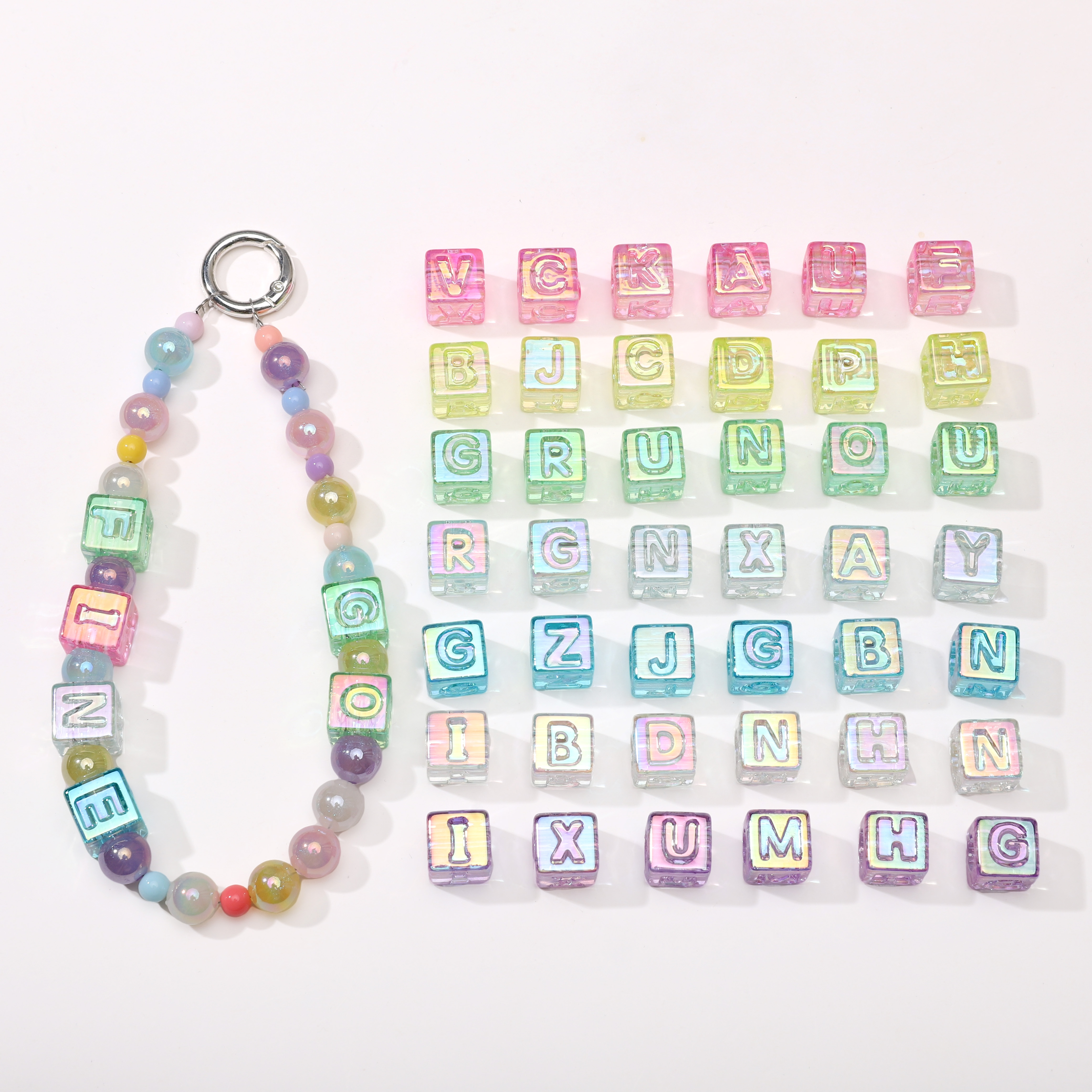 10Pcs beading Colorful Clear L - Men'S Accessories And Jewelry avaliação e preço