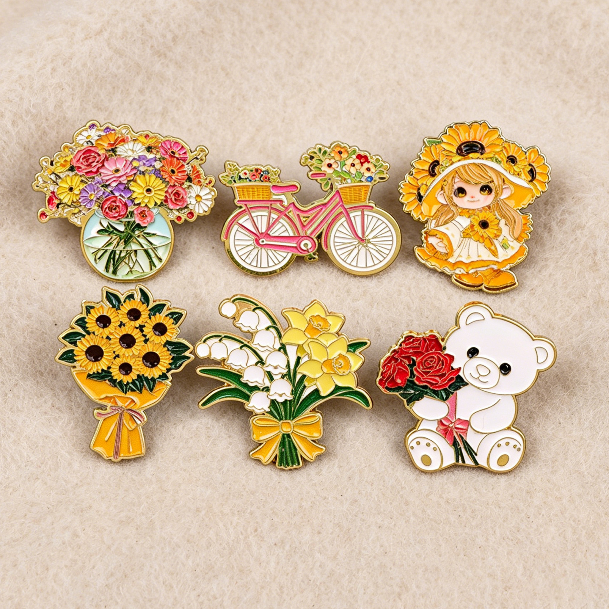 Cute Sunflower Bouquet Girl En - Men Accessories Bouquet avaliação e preço