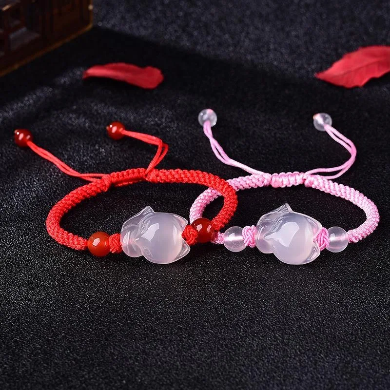 Chinese Natural Pink Agate Cha - Men Accessories Hand avaliação e preço