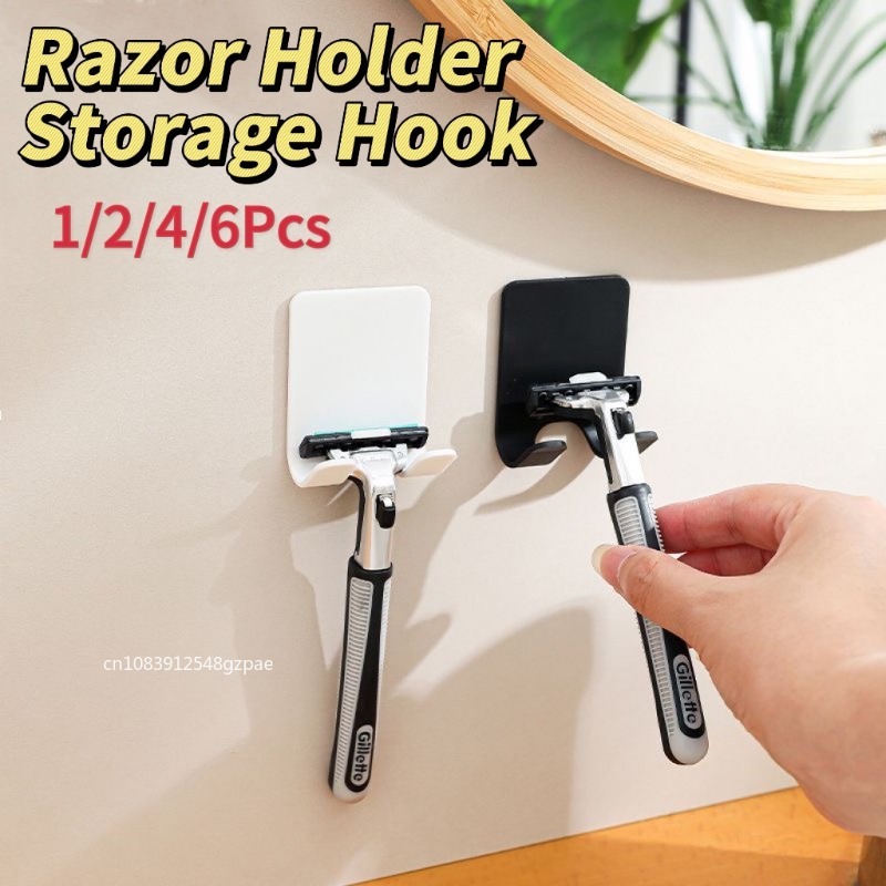 1/2/4/6Pcs Bathroom Razor Hold - Men'S Accessories Rack avaliação e preço
