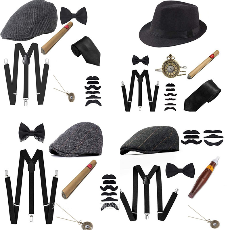 1920S Halloween 20S Cosplay Ga - Men'S Accessories In The 1920S avaliação e preço
