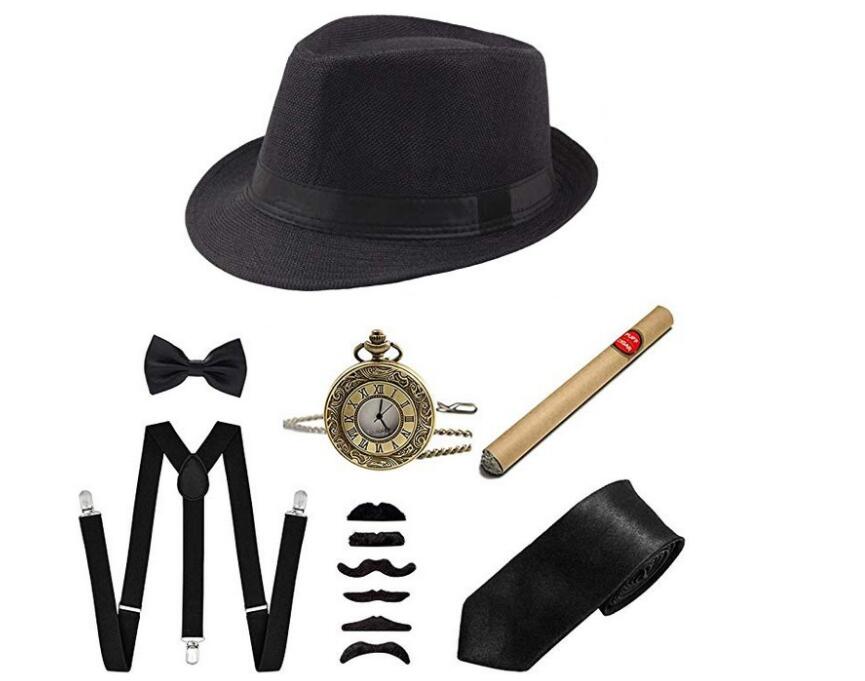 1920S Halloween 20S Cosplay Ga - Men'S Accessories In The 1920S avaliação e preço
