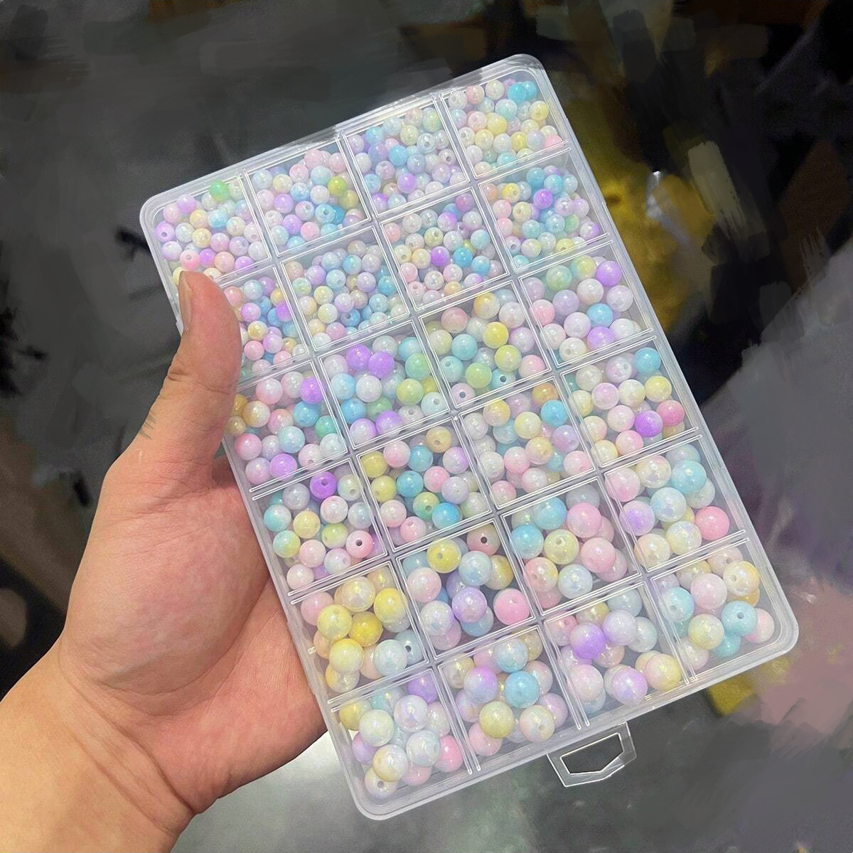 800pcs/24 grid set box 6mm/8mm - Men'S Accessories And Jewelry avaliação e preço