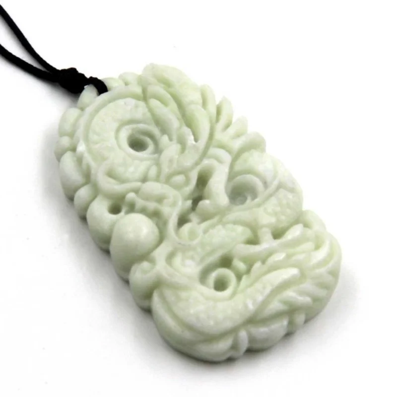 Natural White jade Dragon Phoe - Men Accessories Hand avaliação e preço