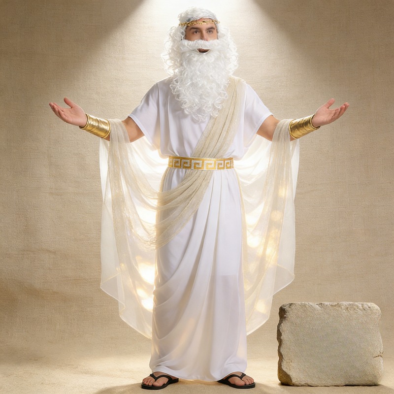 Greek Zeus Prince Costume for  - Zeus Men Accessories avaliação e preço