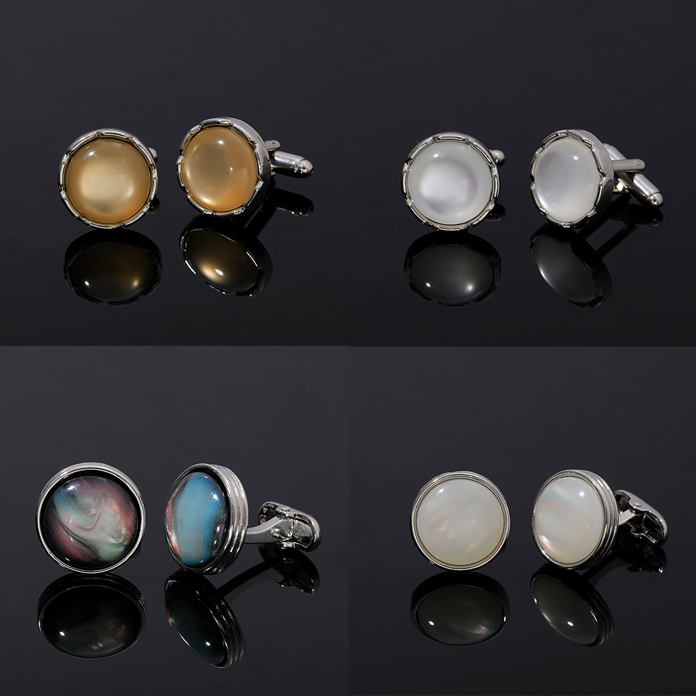Round Crystal Cufflinks for Me - Men'S Suit Accessories avaliação e preço