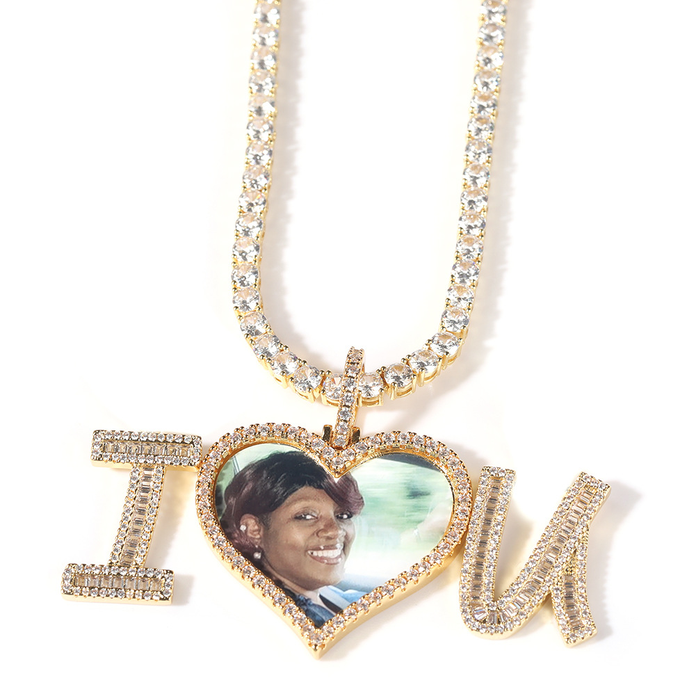 2pcs/ Bag Hiphop DIY I LOVE YO - Men Accessories Photos avaliação e preço