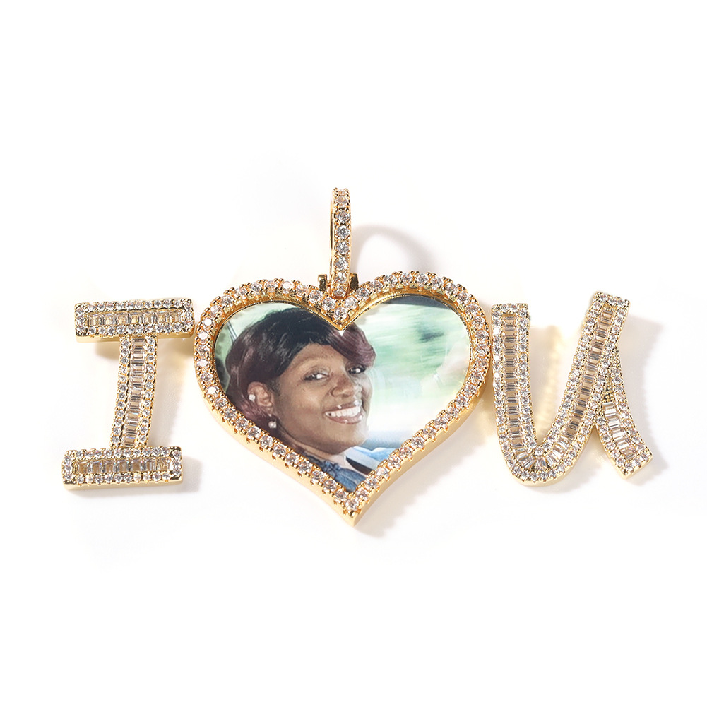 2pcs/ Bag Hiphop DIY I LOVE YO - Men Accessories Photos avaliação e preço