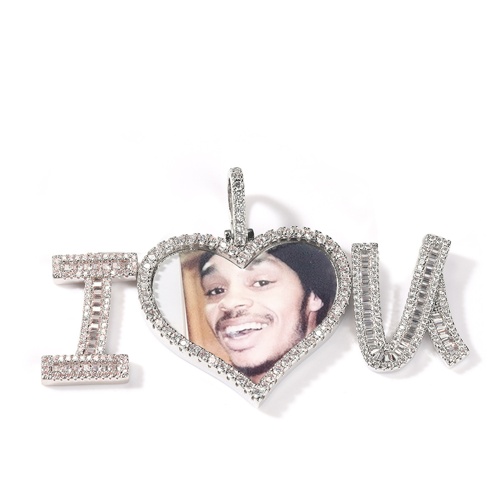 2pcs/ Bag Hiphop DIY I LOVE YO - Men Accessories Photos avaliação e preço