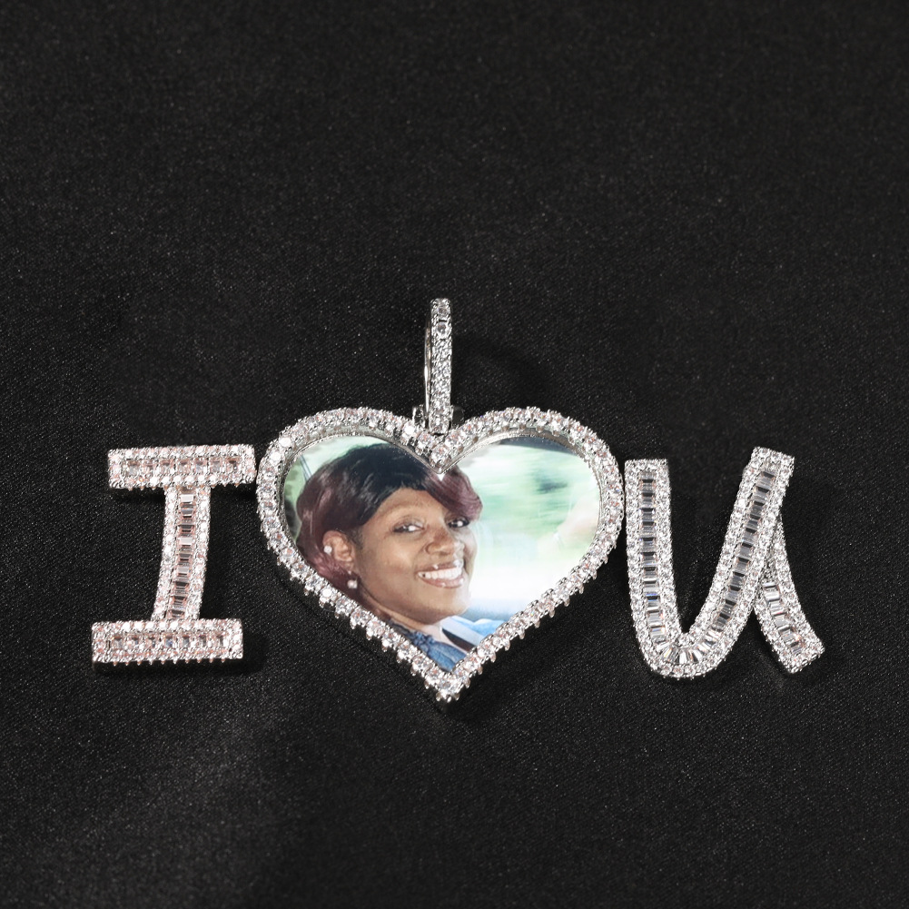 2pcs/ Bag Hiphop DIY I LOVE YO - Men Accessories Photos avaliação e preço