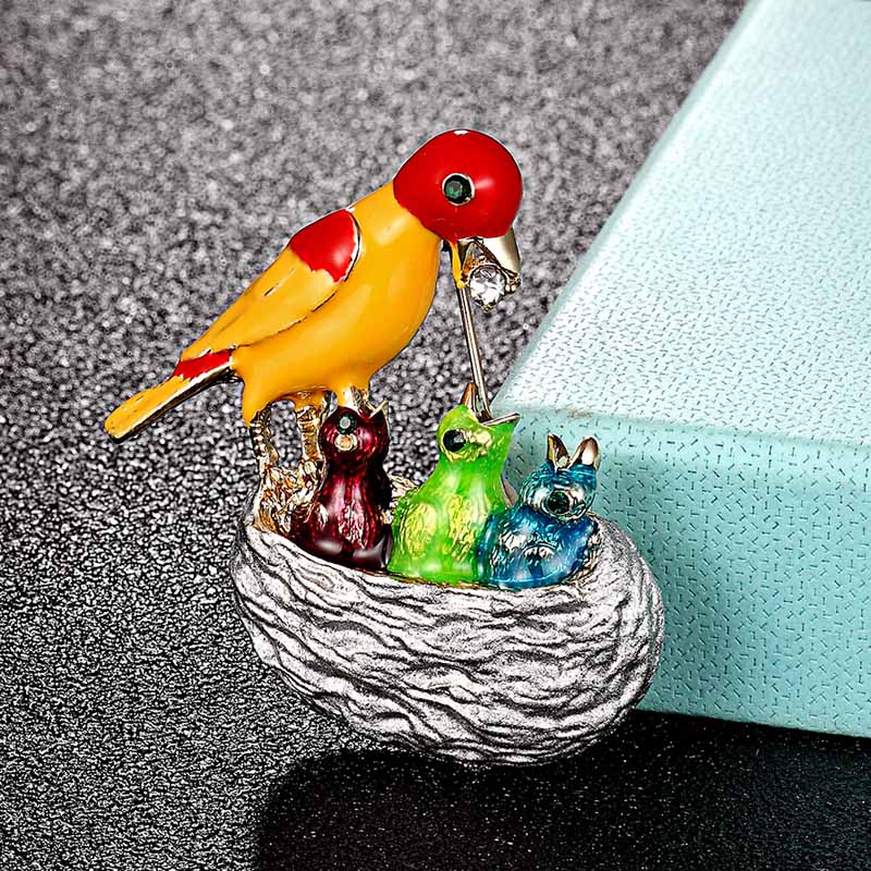 Zlxgirl Enamel Birds Brooches  - Men Accessories Bouquet avaliação e preço