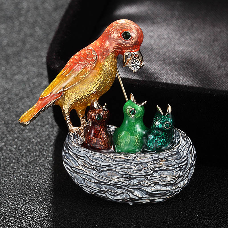 Zlxgirl Enamel Birds Brooches  - Men Accessories Bouquet avaliação e preço