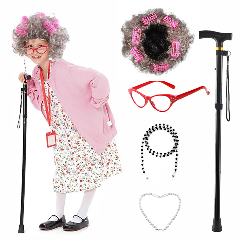 5 Pieces Old Lady Costume Set  - Men'S Accessories In The 1920S avaliação e preço