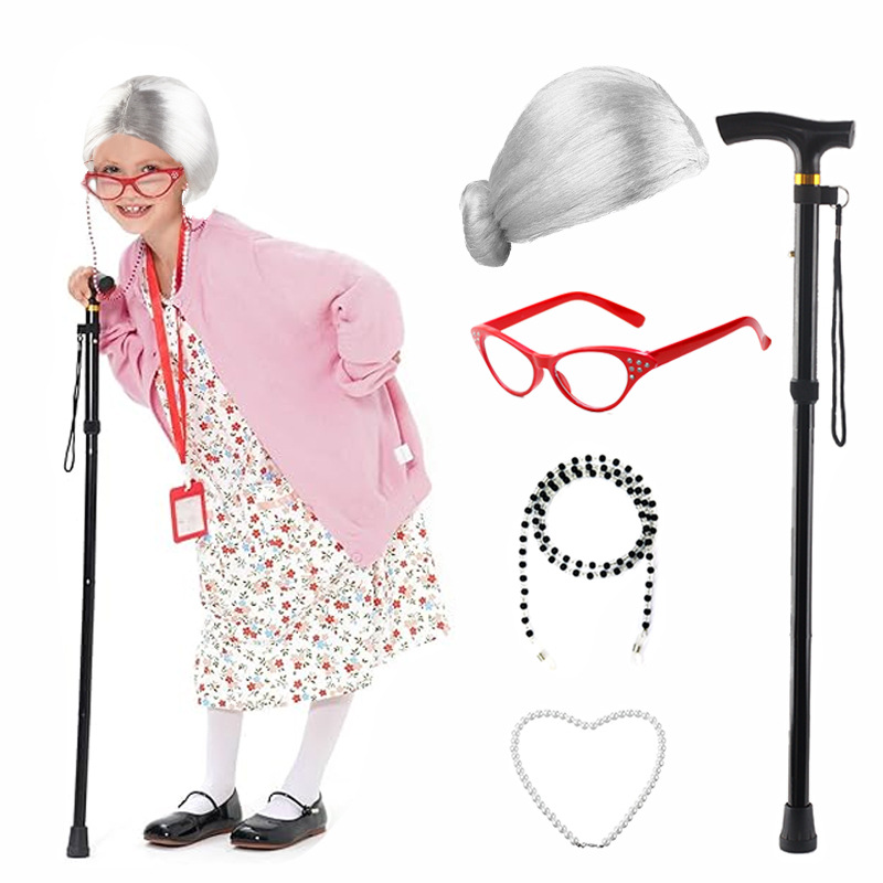 5 Pieces Old Lady Costume Set  - Men'S Accessories In The 1920S avaliação e preço