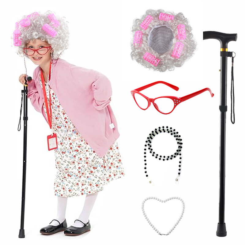 5 Pieces Old Lady Costume Set  - Men'S Accessories In The 1920S avaliação e preço