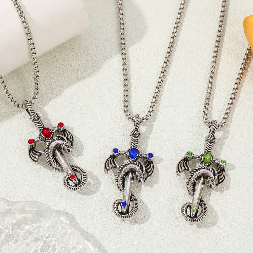 Retro Multicolor Gem Dragon Sw - Men'S Accessories And Jewelry avaliação e preço