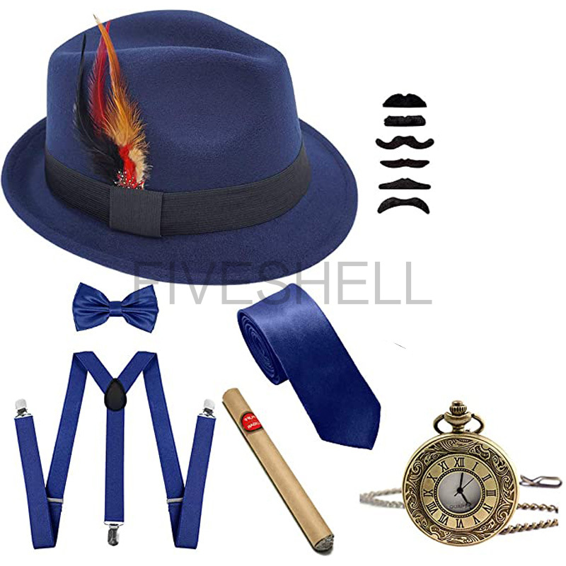 Mens 1920s Gatsby Gangster Cos - Men'S Accessories In The 1920S avaliação e preço