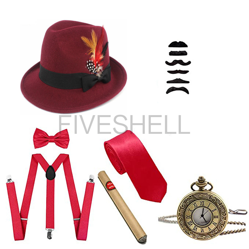 Mens 1920s Gatsby Gangster Cos - Men'S Accessories In The 1920S avaliação e preço