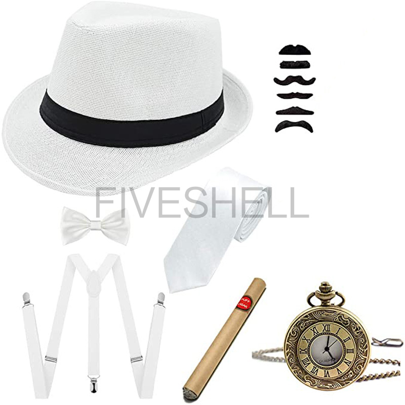 Mens 1920s Gatsby Gangster Cos - Men'S Accessories In The 1920S avaliação e preço
