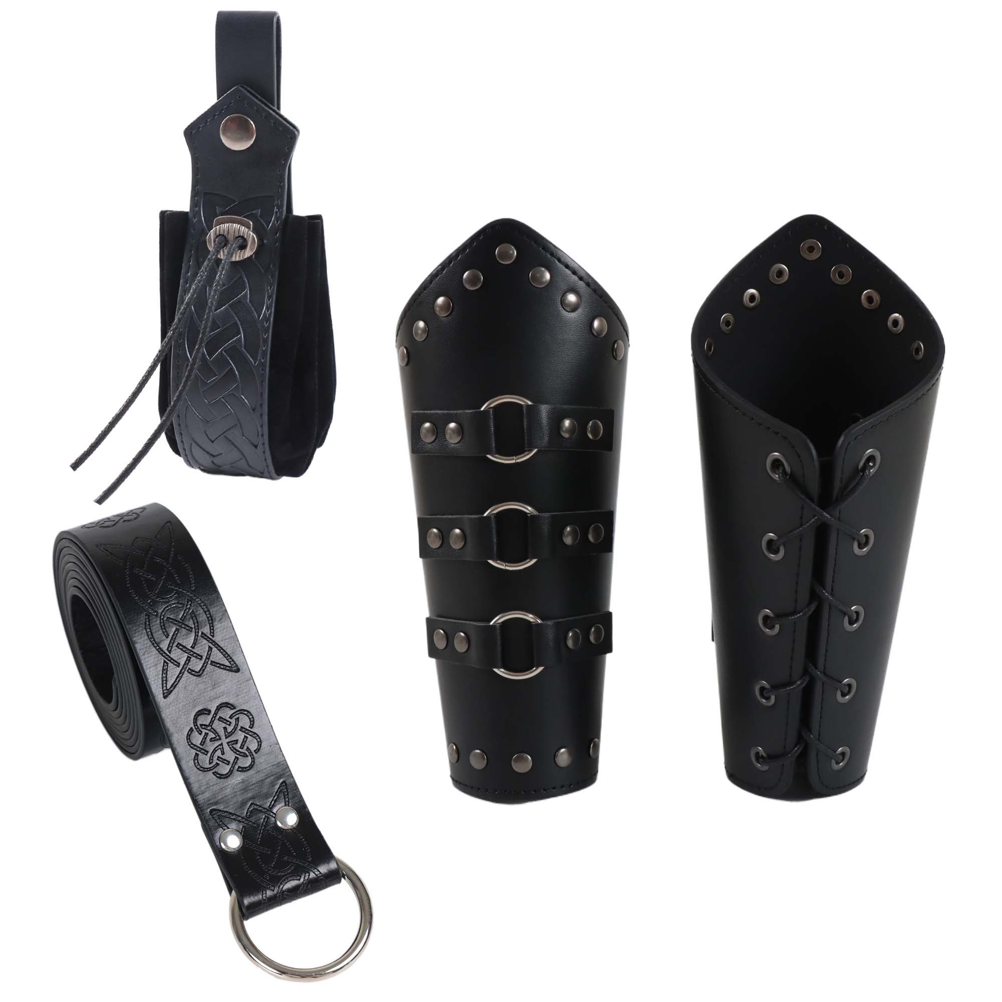 Men Arm Armor PU Leather Medie - Men'S Viking Accessories avaliação e preço
