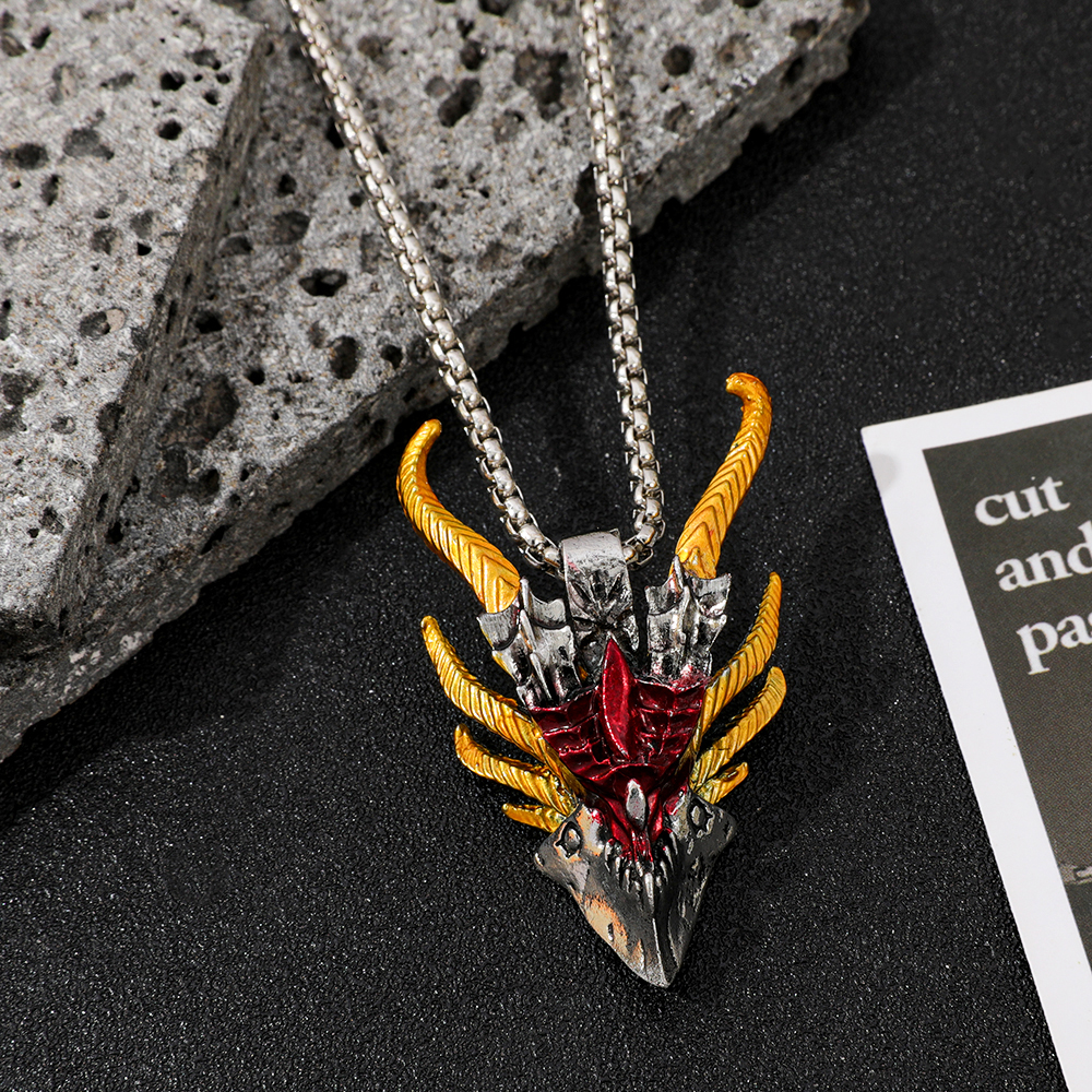 Retro Hip-Hop Evil Dragon Head - Men'S Accessories And Jewelry avaliação e preço