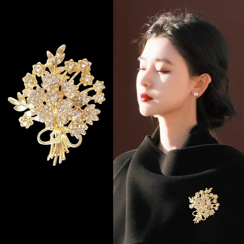 Luxury Brooches for Women Men  - Men Accessories Bouquet avaliação e preço