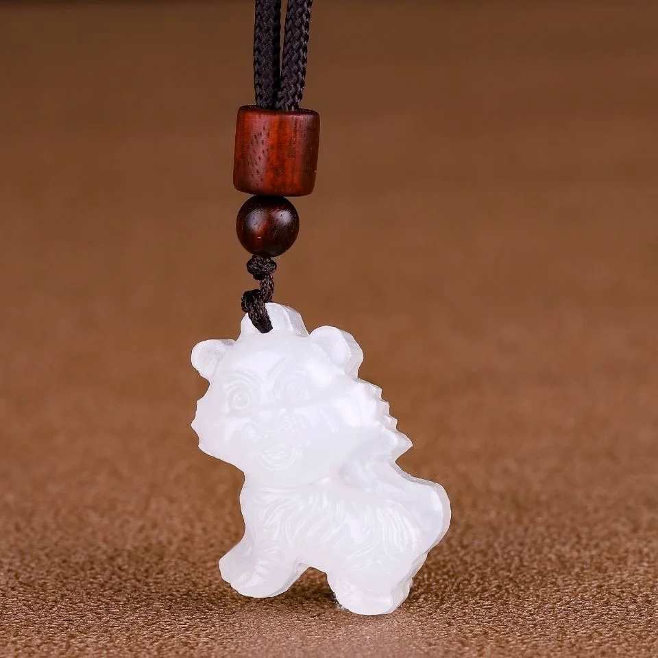 Natural Afghan White Jade Chin - Men Accessories Hand avaliação e preço