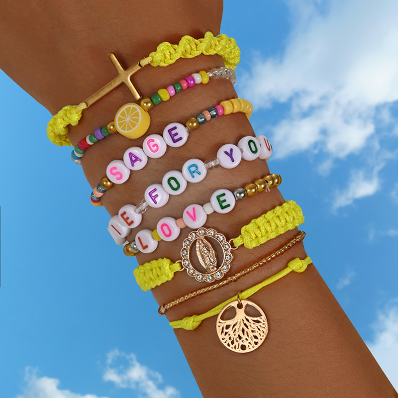 Bohemian Yellow Creative Lette - Men'S Accessories Jewelry Sale avaliação e preço