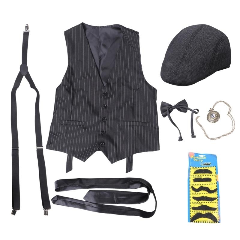 39BD 1920s Mens Costume,Roarin - Men'S Accessories In The 1920S avaliação e preço