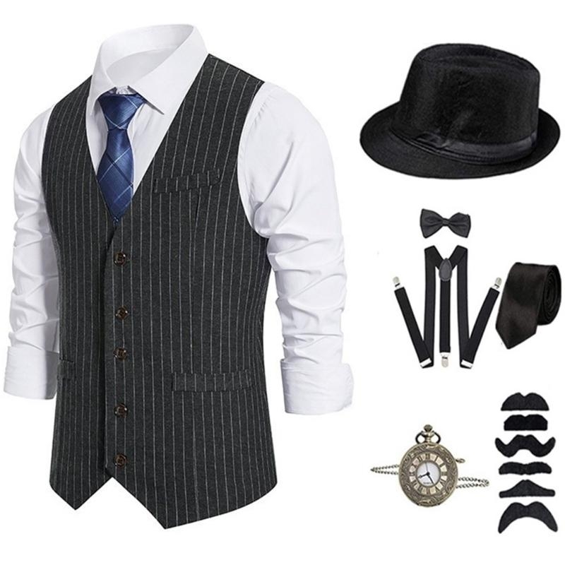 39BD 1920s Mens Costume,Roarin - Men'S Accessories In The 1920S avaliação e preço