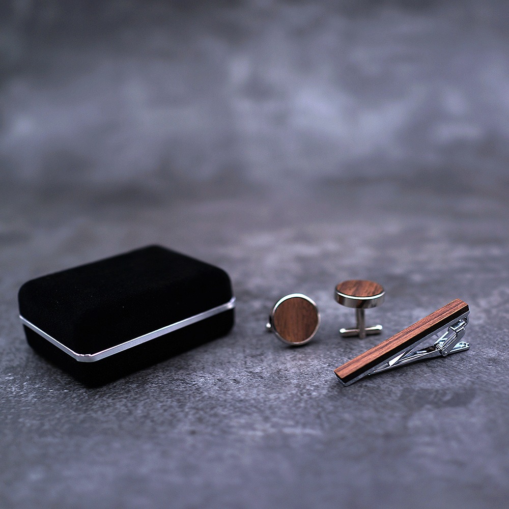 Stripe Brass Wooden Tie Clip A - Men'S Accessories Types avaliação e preço