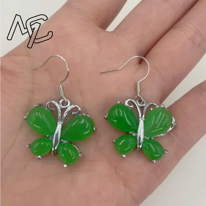 S925 Silver Green Jade Butterf - Men Accessories Hand avaliação e preço