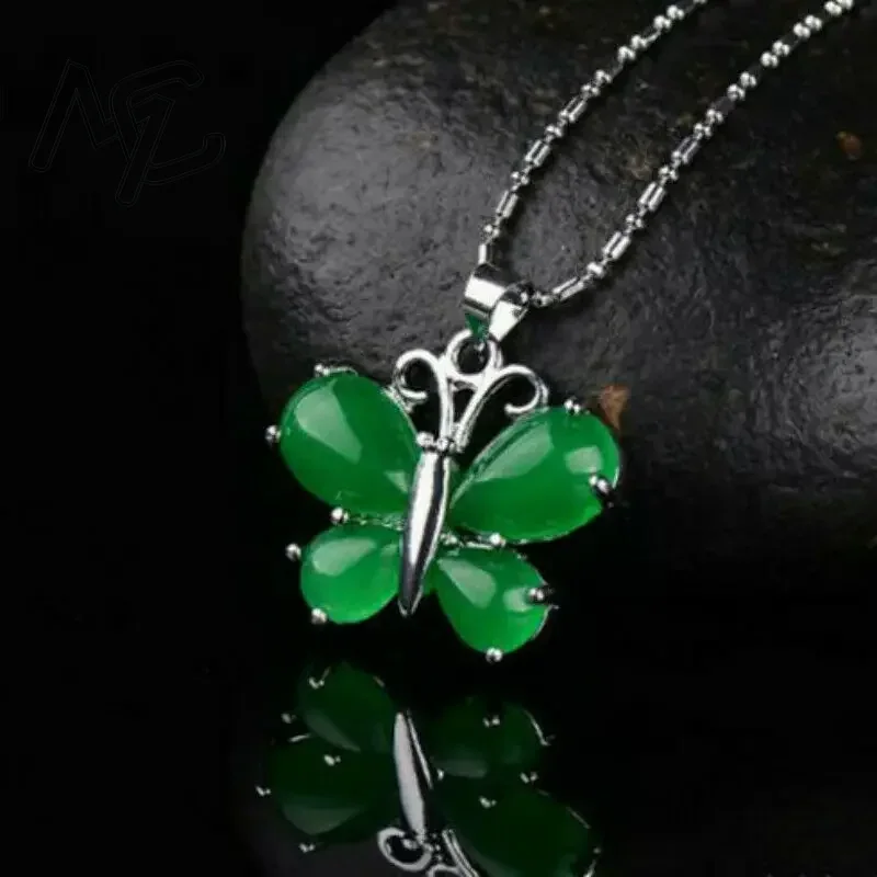 S925 Silver Green Jade Butterf - Men Accessories Hand avaliação e preço