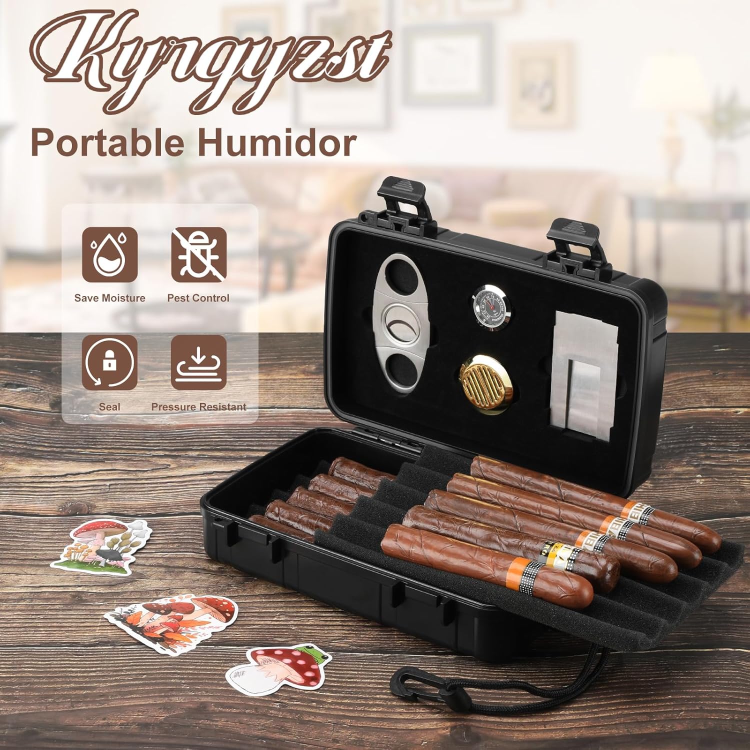 Portable Cigar Humidor Holds 1 - Men Accessories Set avaliação e preço