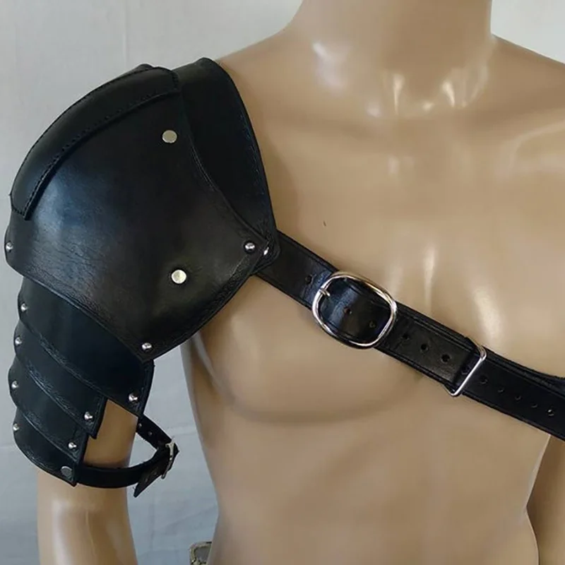 Medieval Leather Shoulder Armo - Men'S Viking Accessories avaliação e preço