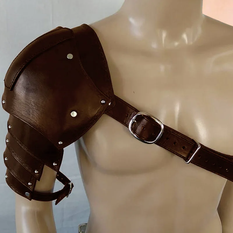 Medieval Leather Shoulder Armo - Men'S Viking Accessories avaliação e preço